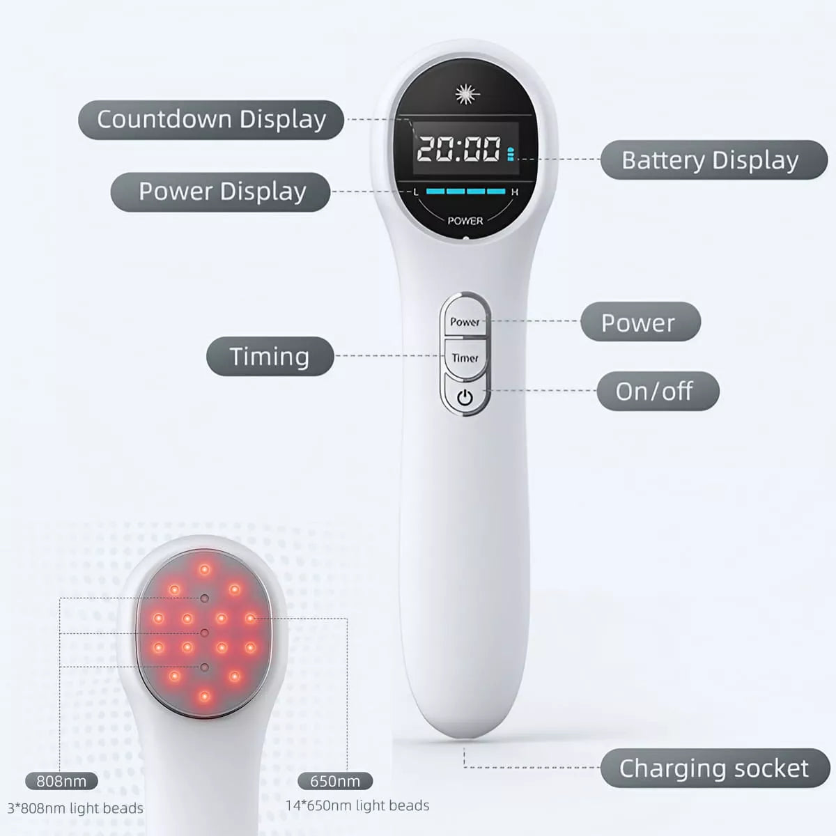 BackHale™ Red Light Cold Laser Therapy Wand