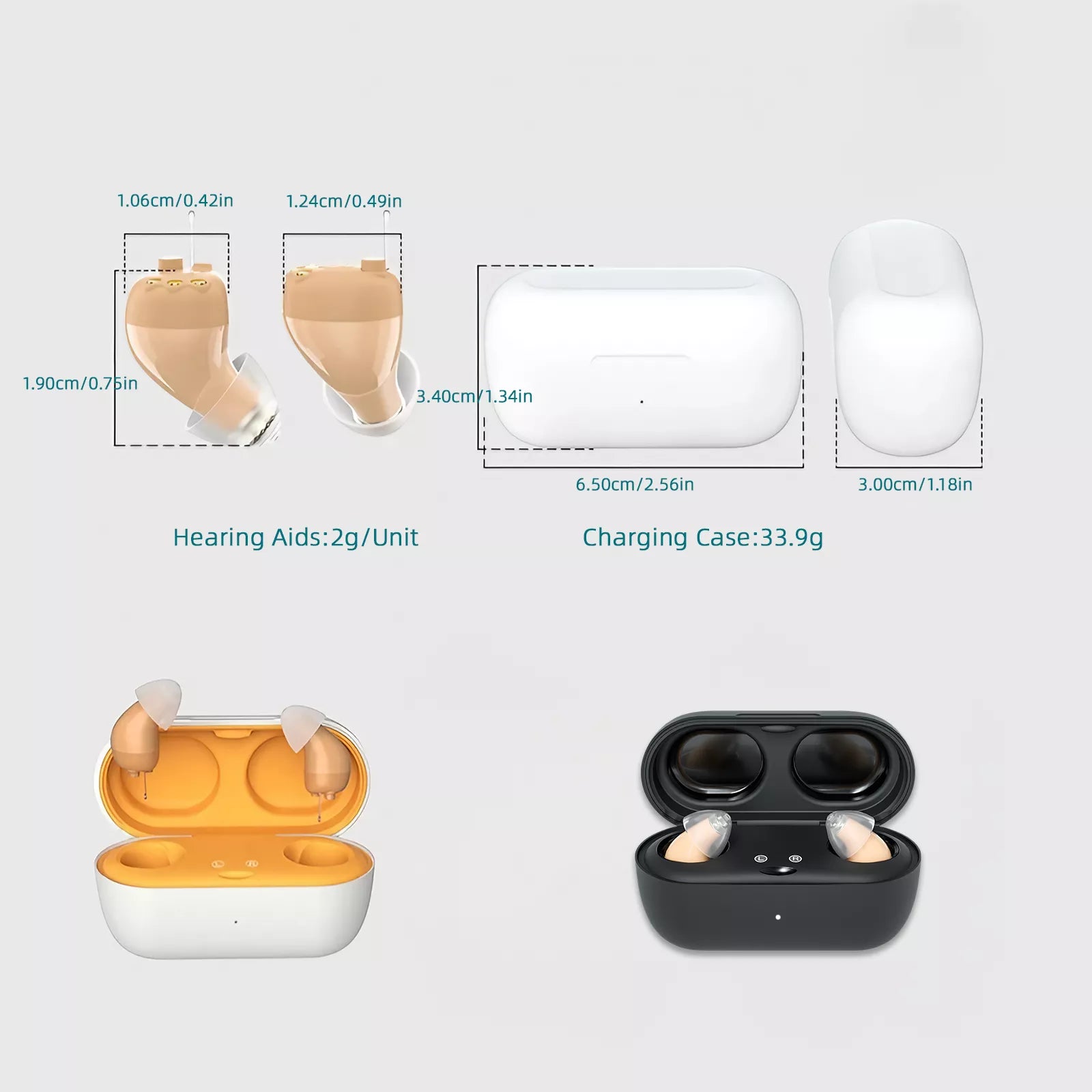 HearingAs™ Rechargeable CIC Hearing Aids