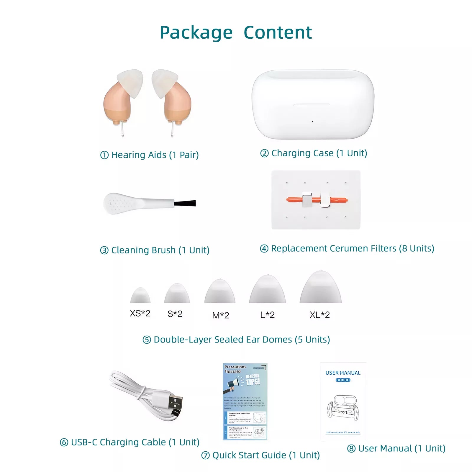 HearingAs™ Rechargeable CIC Hearing Aids