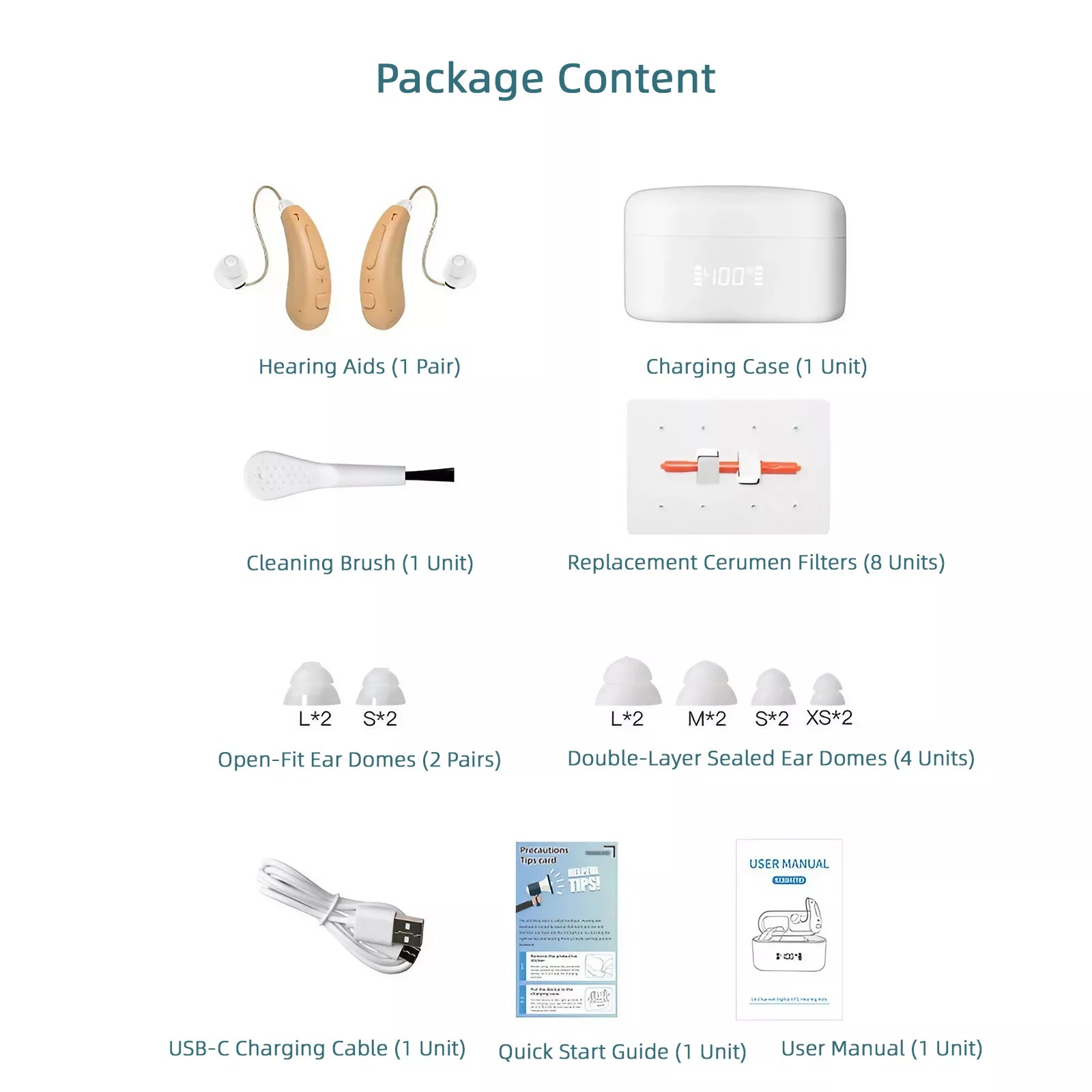 HearingAs™ Self-fitting OTC Bluetooth Hearing Aids