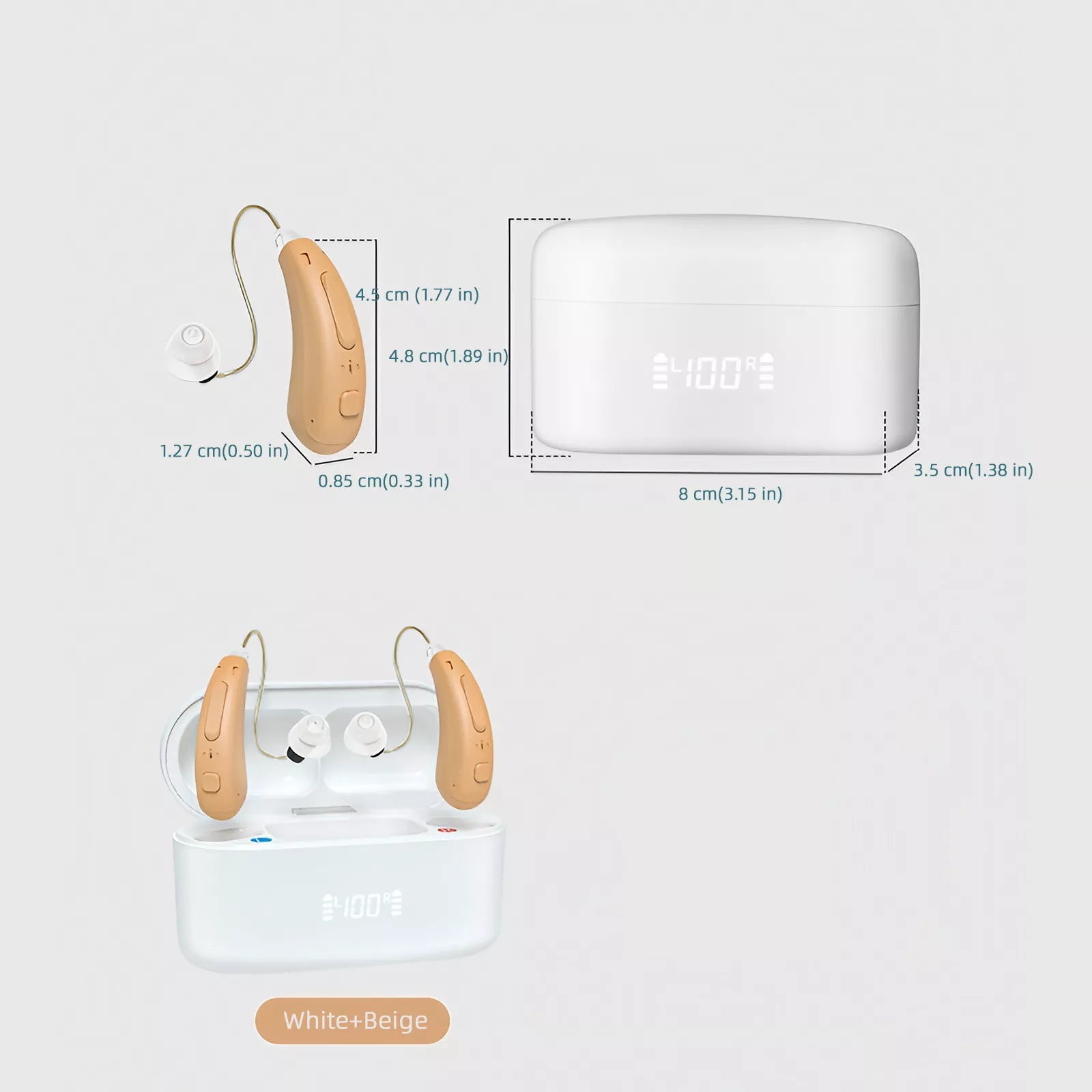 HearingAs™ Self-fitting OTC Bluetooth Hearing Aids