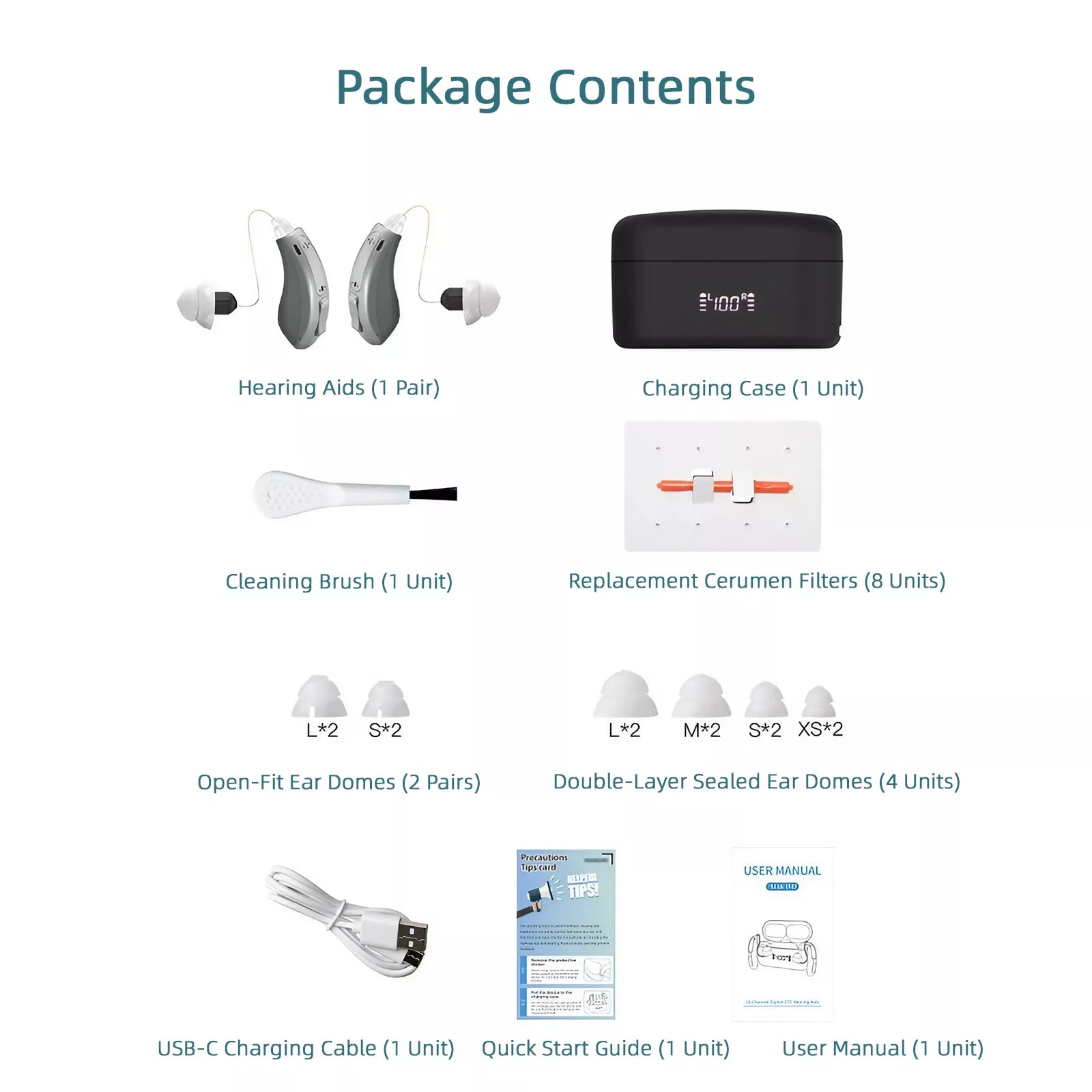HearingAs™ Self-fitting BTE Bluetooth Hearing Aids