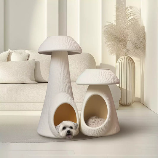 Personalized 3D-Printed Mushroom Cat Cave, Whimsical Comfort for Cats and Small-Breed Dogs