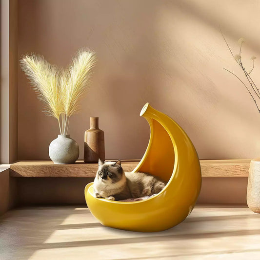 Customizable 3D-Printed Banana Cat Bed, Unique & Cozy, for Cat and Small-Breed Dog