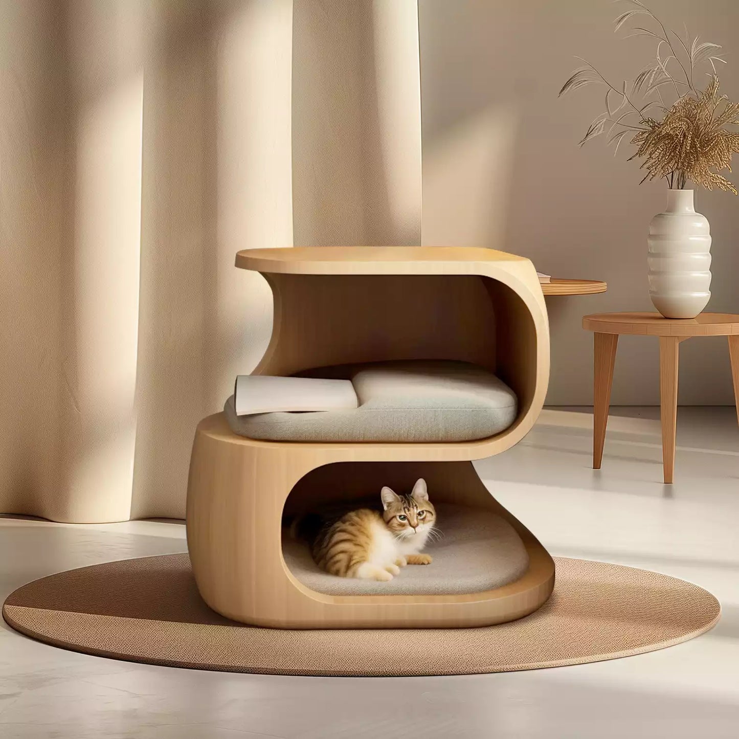 Create 3D-Printed Cat Bunk Beds, Custom, Stylish Pet Furniture for Small Cats and Kittens