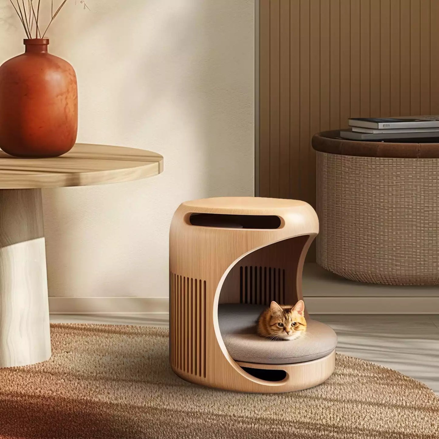Tailor-Made 3D-Printed  Cat Beds,Custom Cozy Cat Furniture or Small Cats and Kittens