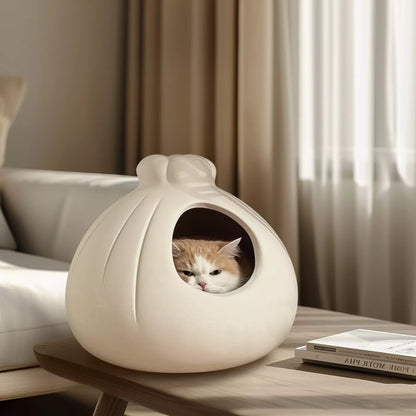 Customizable 3D-Printed Cute Cat Bed, Cozy & Chic Haven for Small and Medium Cats