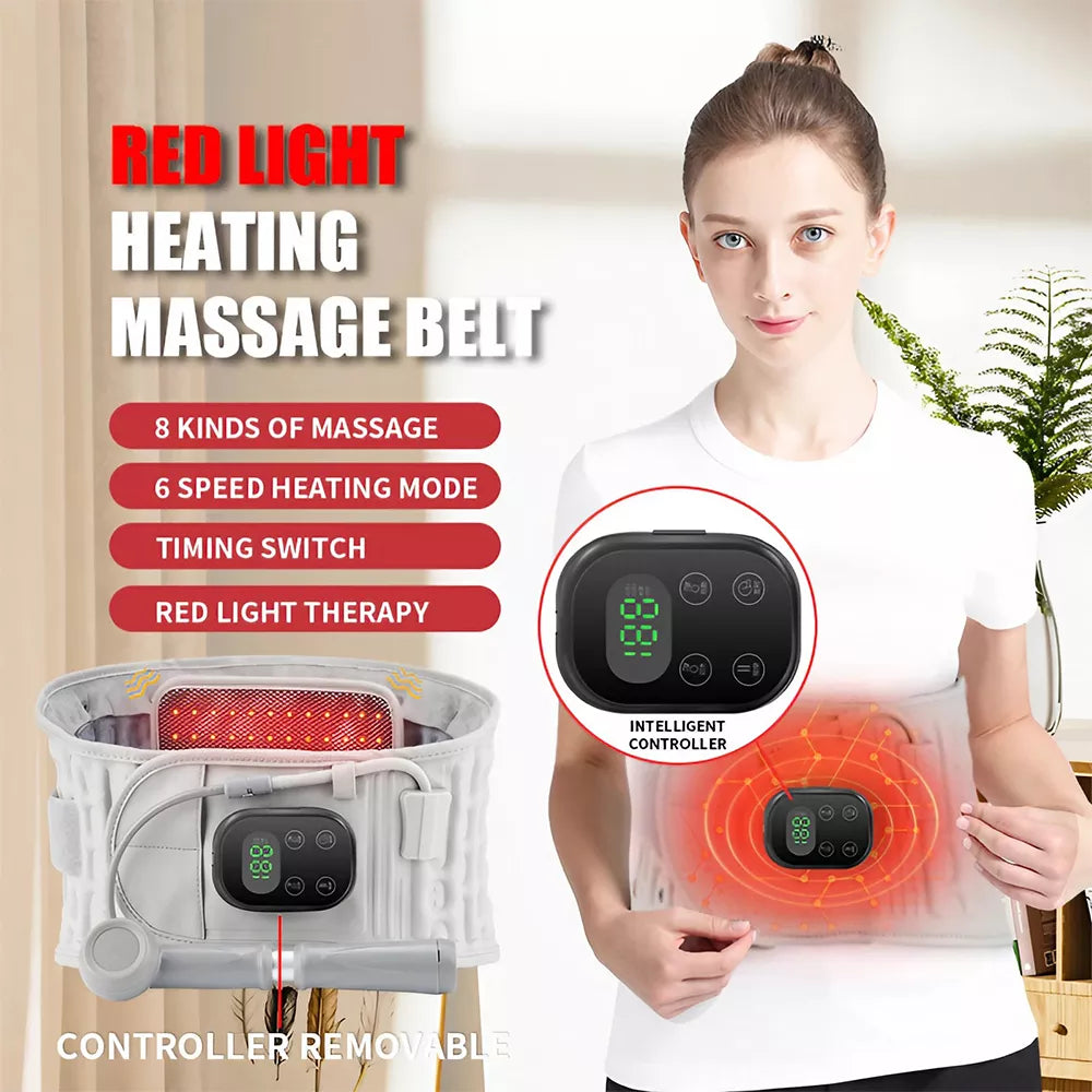 Inflatable Back Brace with Red Light Heating and Massage